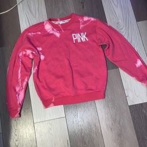bleached pink Victorias secret sweatshirt